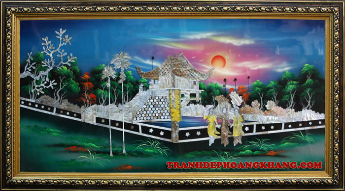 TRANH SƠN MÀI CHÙA MỘT CỘT